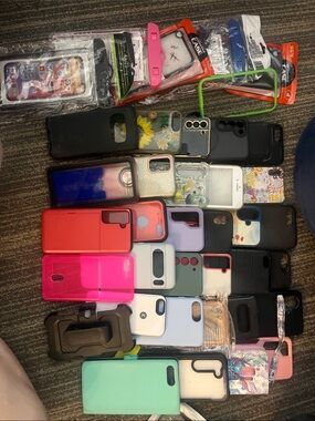 38 pc Mixed Phone Case Bundle - Pink, Black, Red, Blue and More